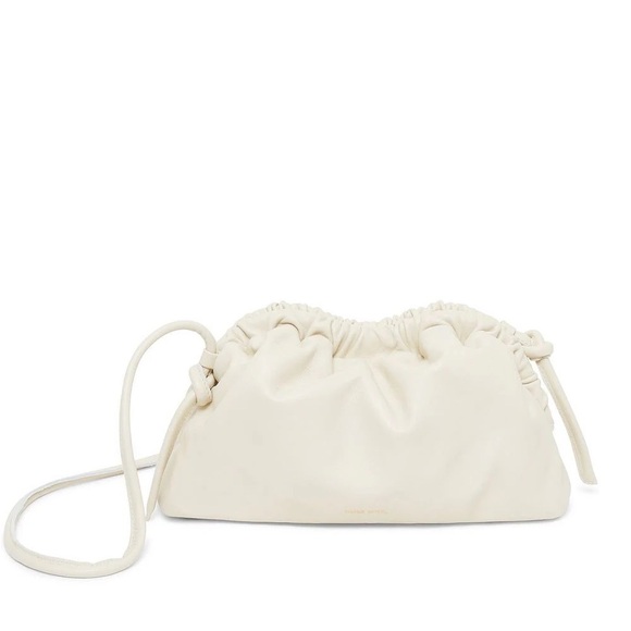 Mansur Gavriel Handbags - Mansur Gavriel white mini Cloud leather clutch bag